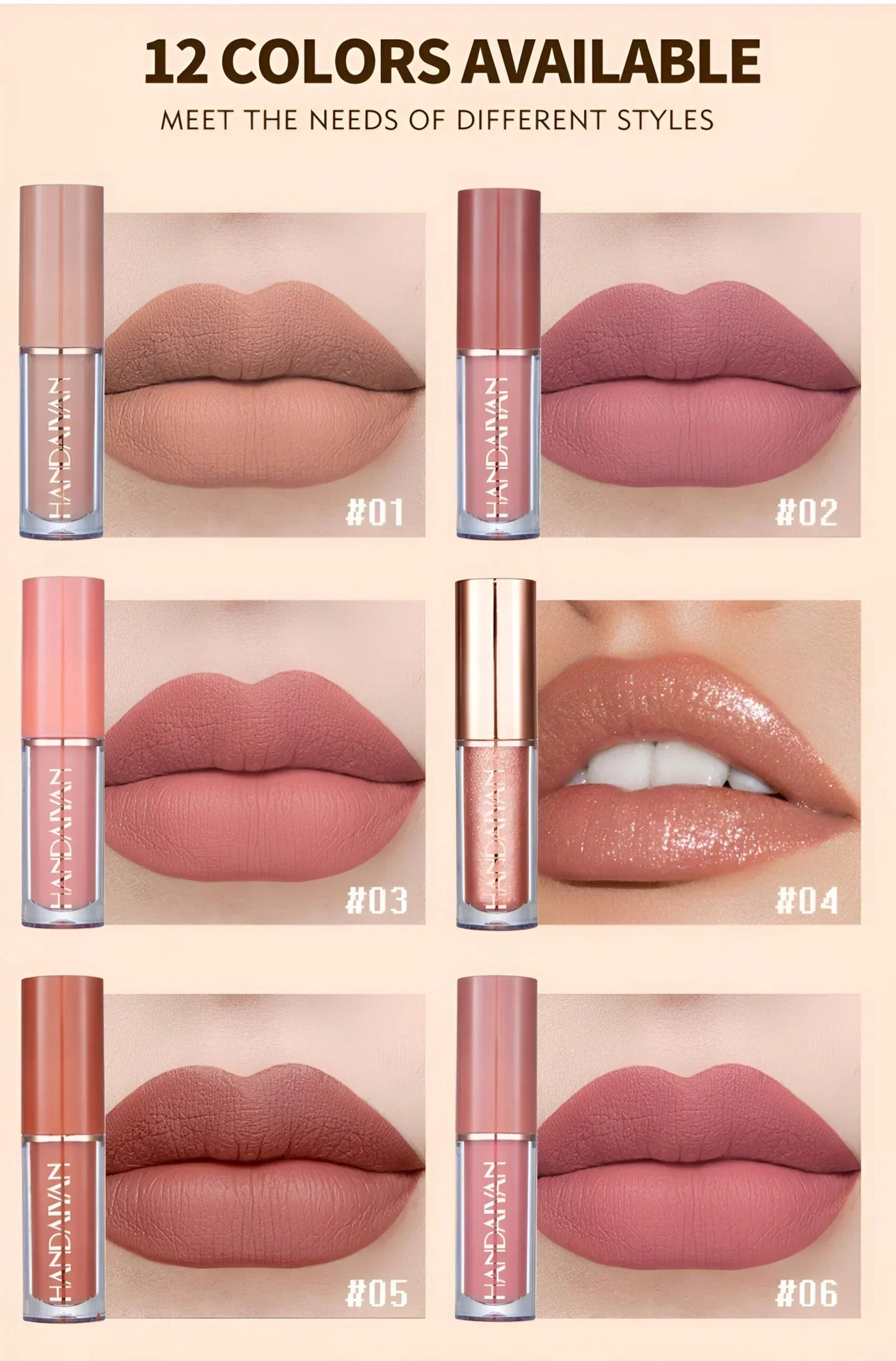 12-Piece Matte Liquid Lipstick