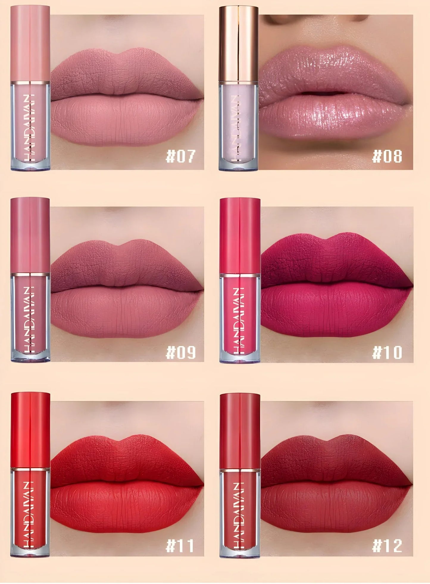 12-Piece Matte Liquid Lipstick
