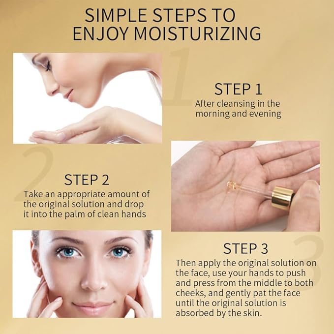 Serum with 24K Gold and Niacinamide, Hydrating and Anti-Aging Essence, 1.01 Fl Oz (Pack of 1)
