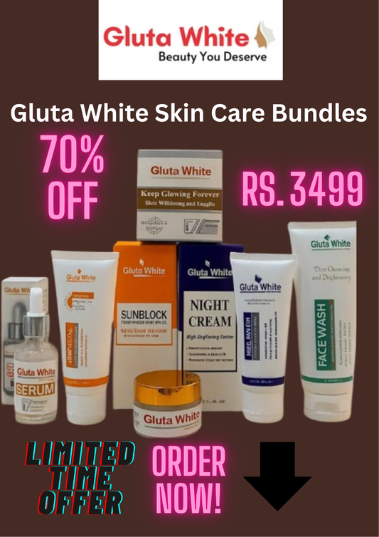 Glutawhite 5In1 Deal (Nightcream+Sunblock+Serum+whiteningcream+Facewash)